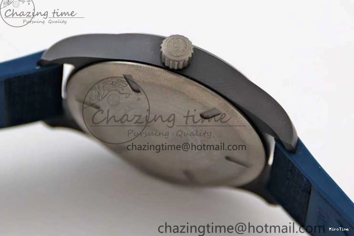 MIROTIME 0710 BestValue Mark XVIII IW328101 Black Ceramic M+F 1:1 Best Edition Blue Dial on Blue Nylon Strap A 7058